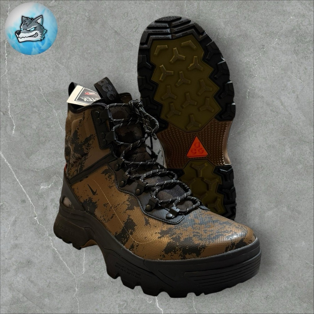 Nike ACG Zoom Gaiadome GORE-TEX Men 9 Brown Black Hiking Boots IB2328-200